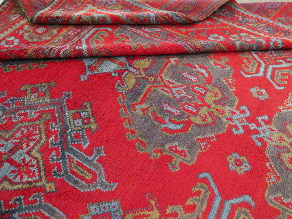 Antique Turkish Oushak Carpet Room Size Carpet, No.29128 - Galerie Shabab
