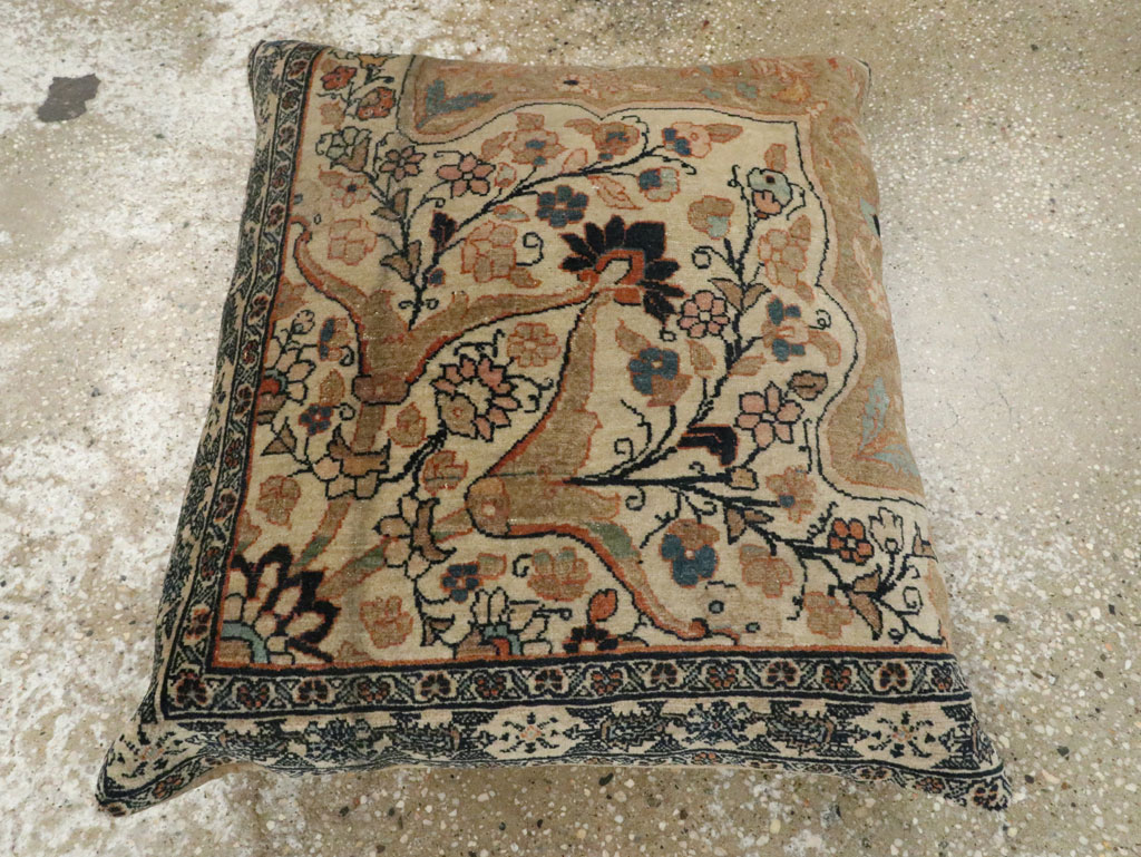 Antique Persian Tabriz Haji Jalili Pillow, No.29139 - Galerie Shabab