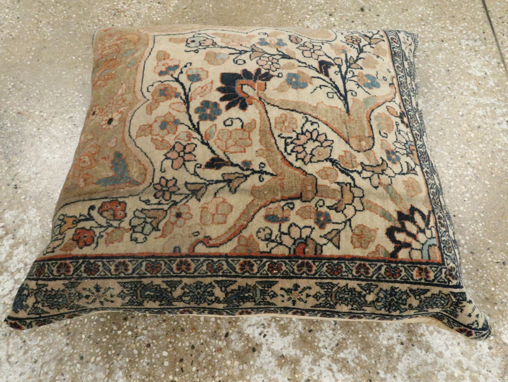 Antique Persian Tabriz Haji Jalili Pillow, No.29139 - Galerie Shabab