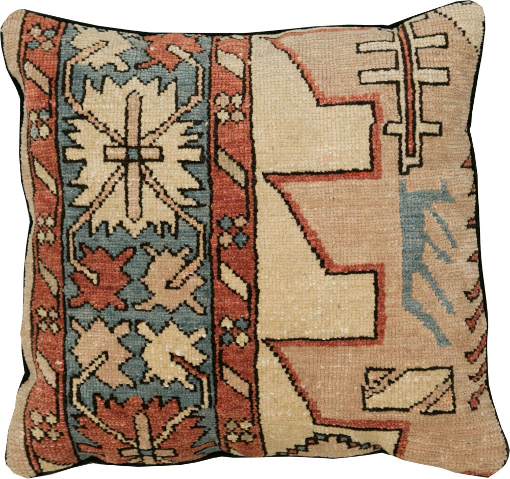 Antique Persian Serapi Square Pillow, No.29140 - Galerie Shabab