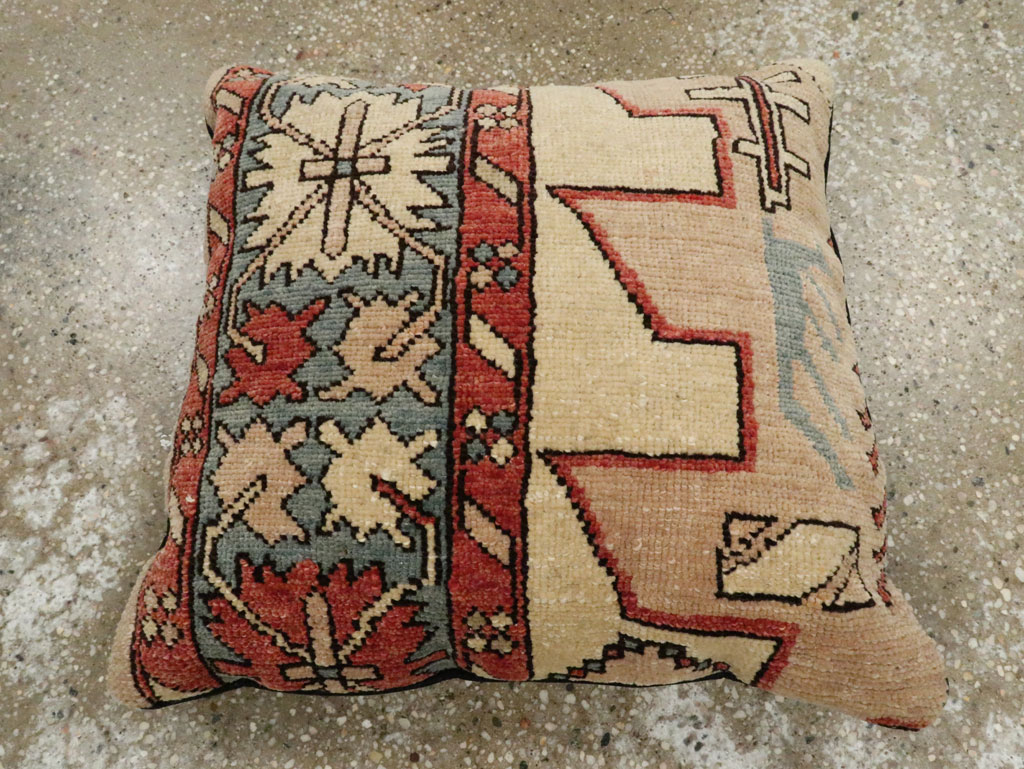 Antique Persian Serapi Square Pillow, No.29140 - Galerie Shabab