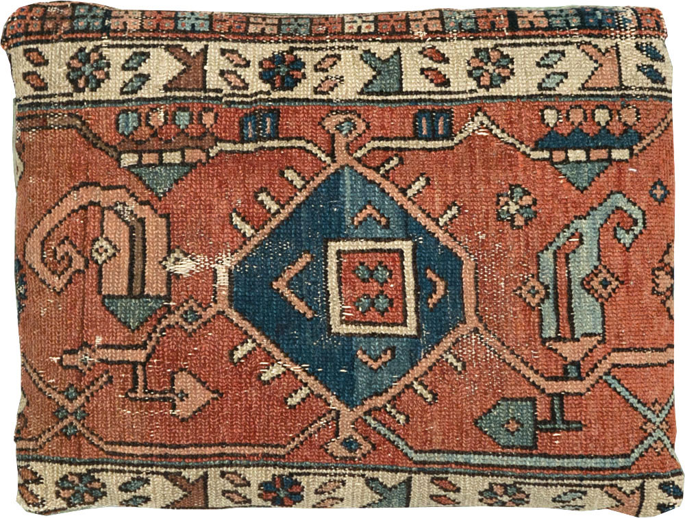 Antique Persian Heriz Pillow, No.29142 - Galerie Shabab