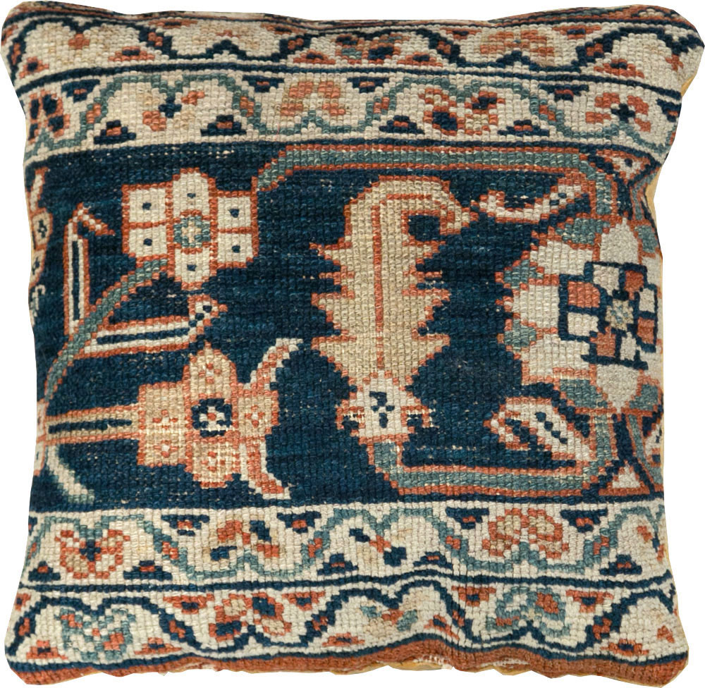 Antique Persian Mahal Square Pillow, No.29144 - Galerie Shabab