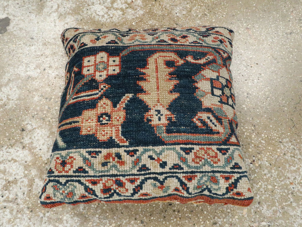 Antique Persian Mahal Square Pillow, No.29144 - Galerie Shabab