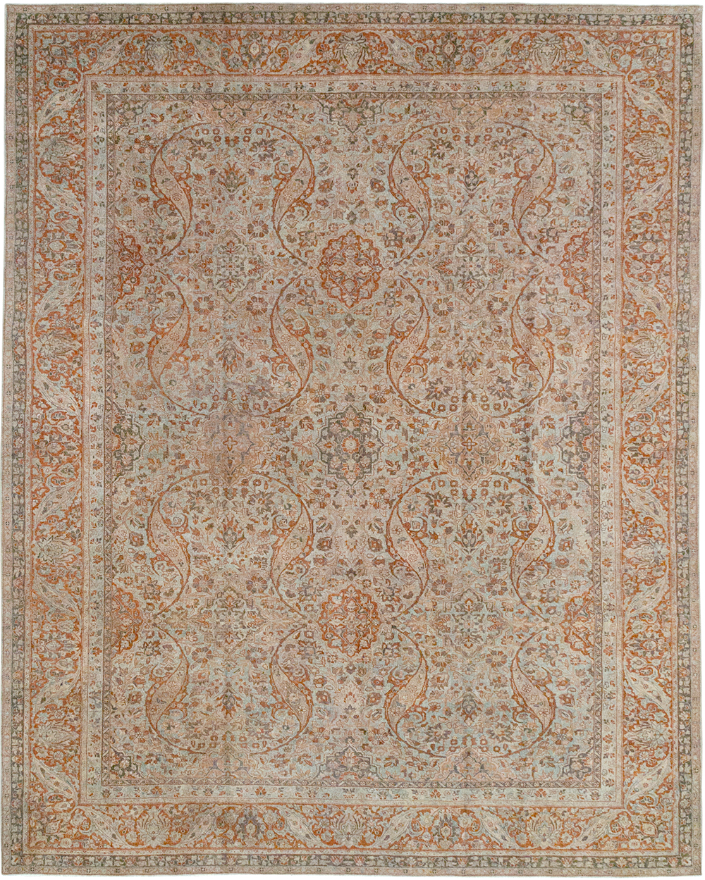 Antique Persian Tabriz Room Size Carpet, No.29146 - Galerie Shabab