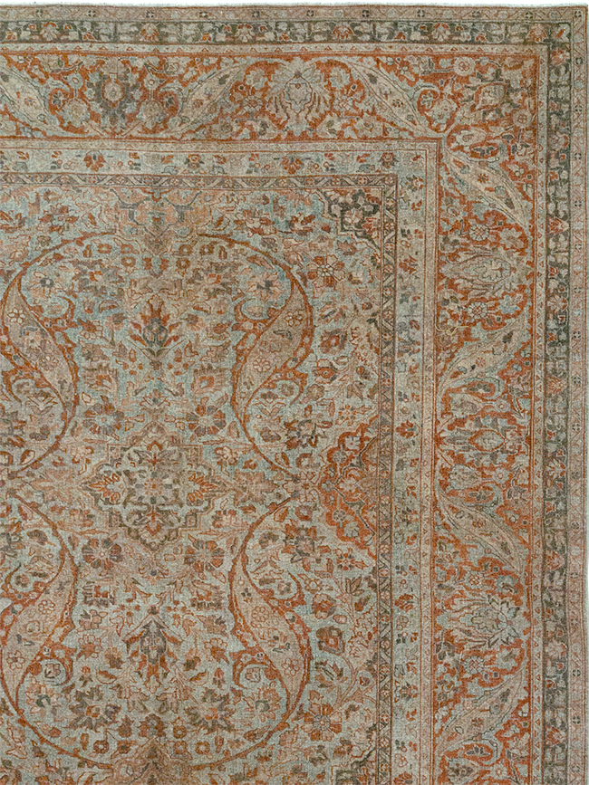 Antique Persian Tabriz Room Size Carpet, No.29146 - Galerie Shabab