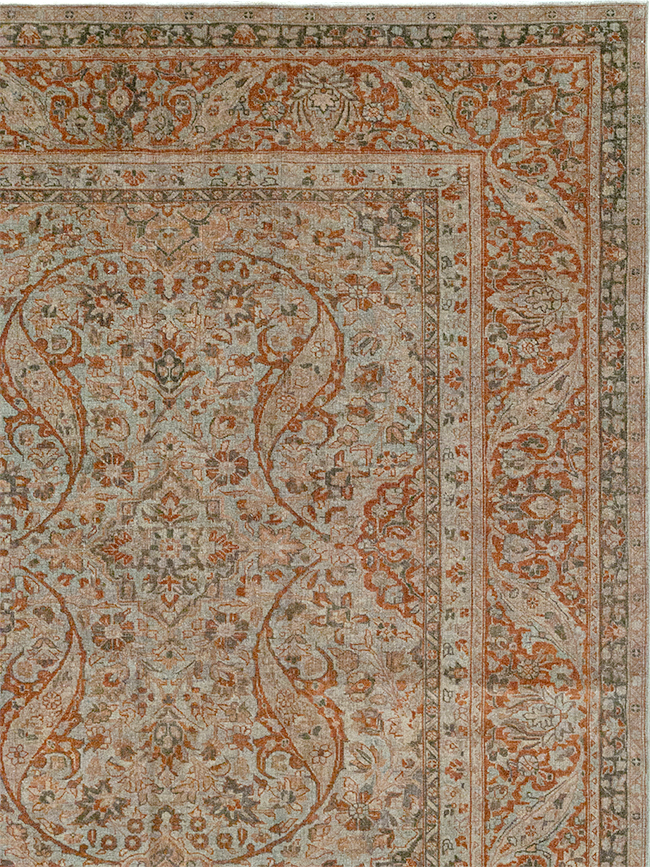Antique Persian Tabriz Room Size Carpet, No.29146 - Galerie Shabab