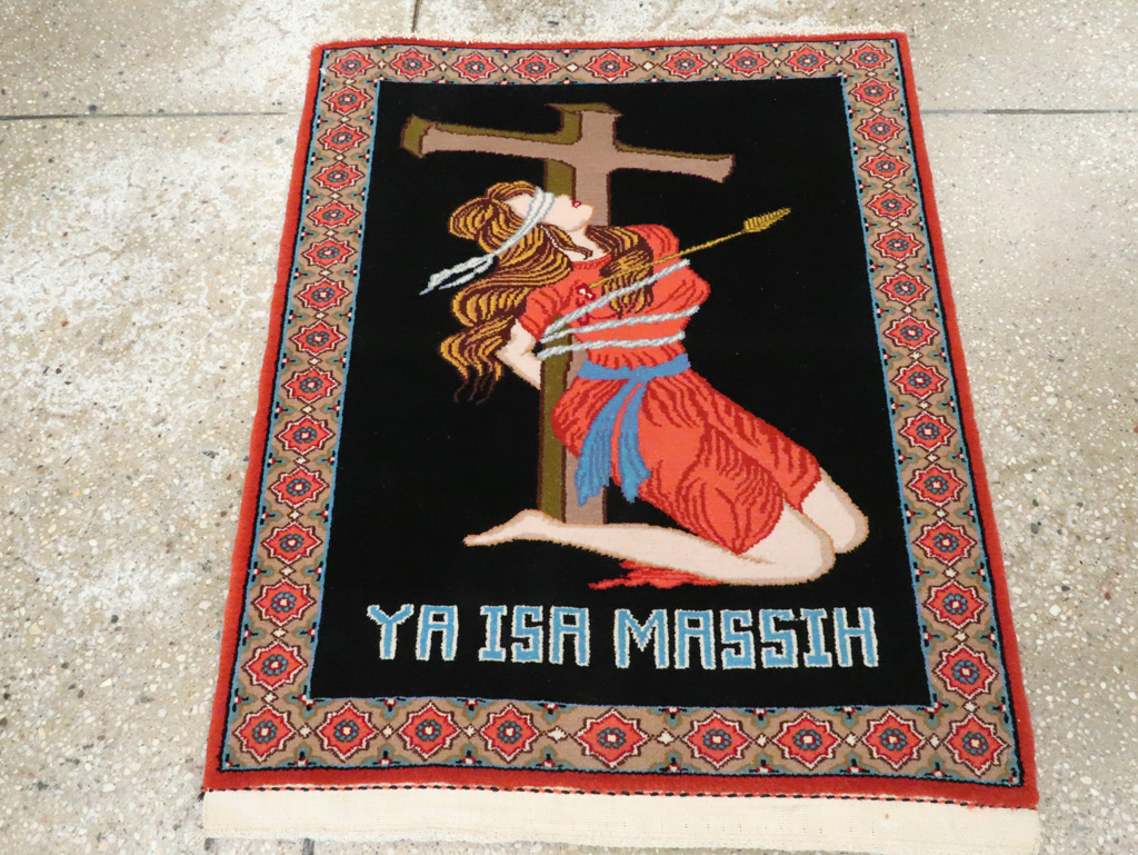 Vintage Persian Tabriz Pictorial Rug (Pair: 2 of 2), No.29147 - Galerie Shabab