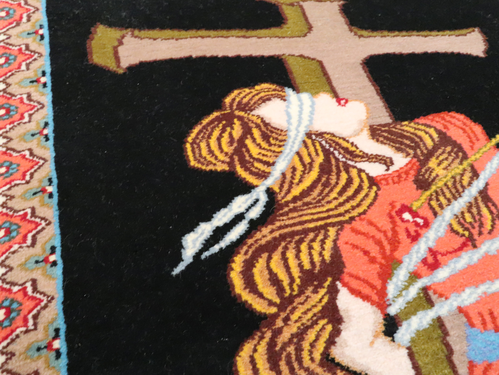 Vintage Persian Tabriz Pictorial Rug (Pair: 2 of 2), No.29147 - Galerie Shabab