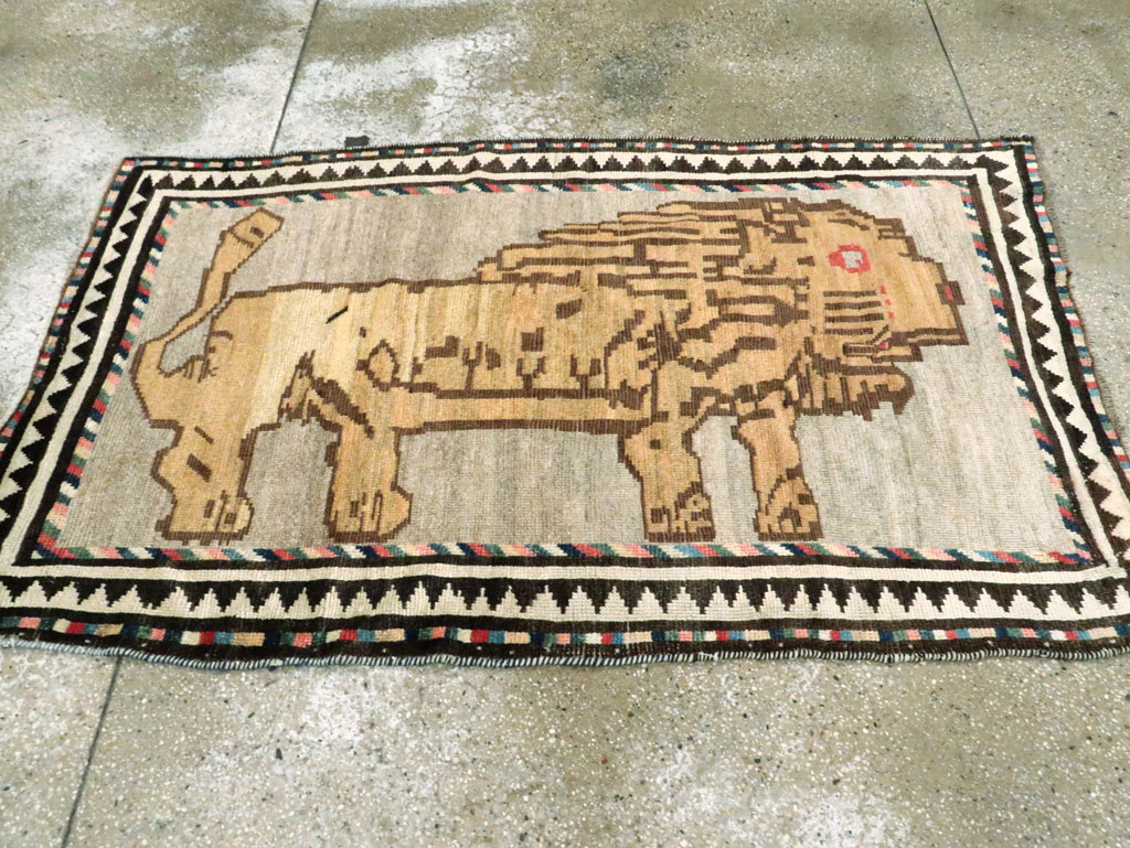 Vintage Persian Pictorial Gabbeh Rug, No.29156 - Galerie Shabab