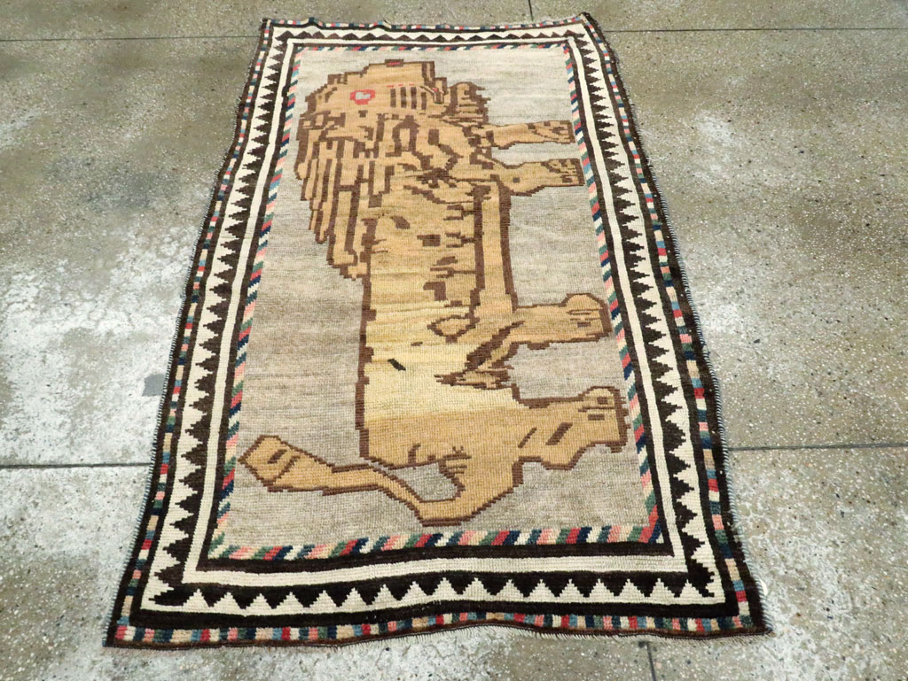 Vintage Persian Pictorial Gabbeh Rug, No.29156 - Galerie Shabab