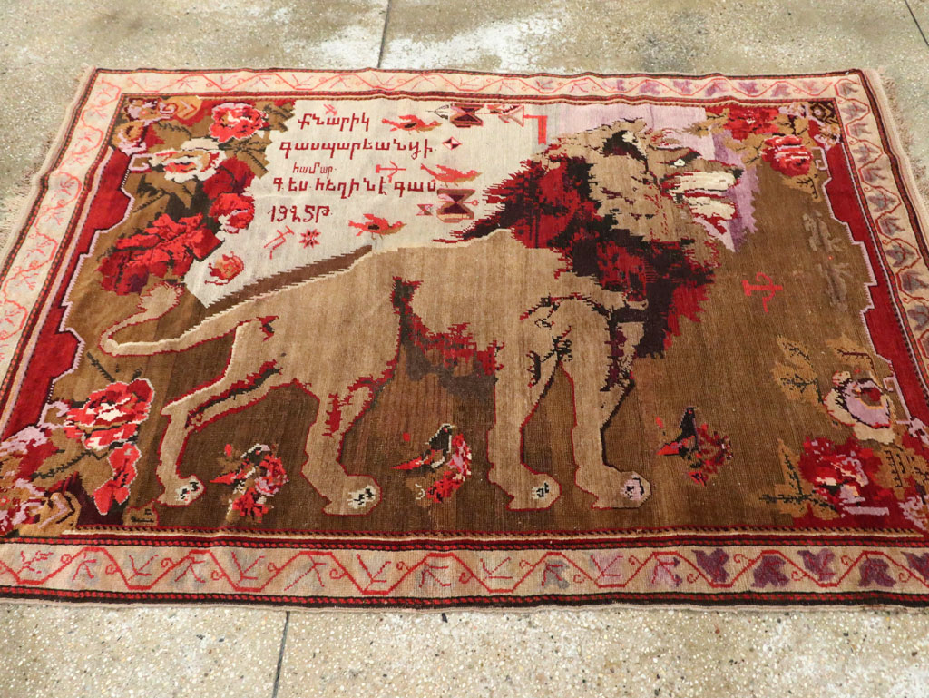 Vintage Pictorial Karabagh Rug, No.29157 - Galerie Shabab