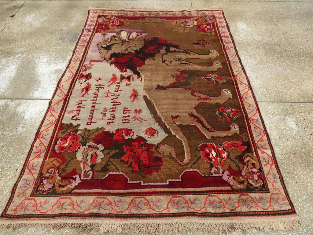 Vintage Pictorial Karabagh Rug, No.29157 - Galerie Shabab