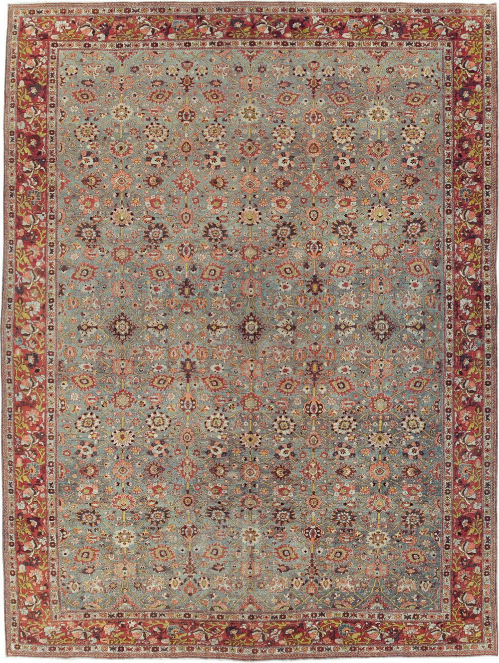 Antique Persian Bidjar Room Size Carpet, No.29160 - Galerie Shabab