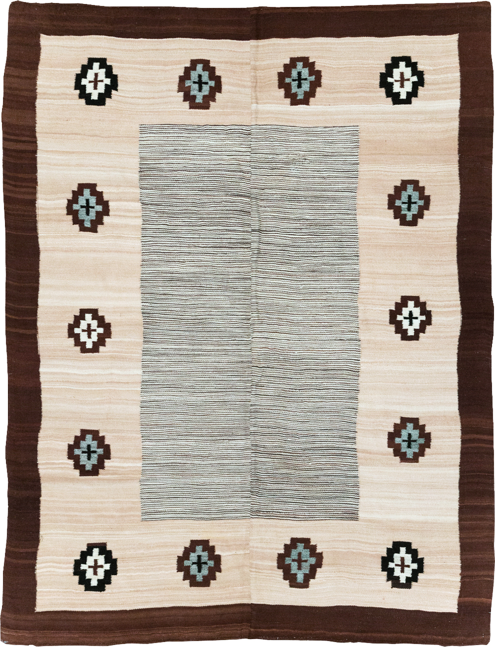 Modern Turkish Flatweave Kilim Accent Rug, No.29161 - Galerie Shabab