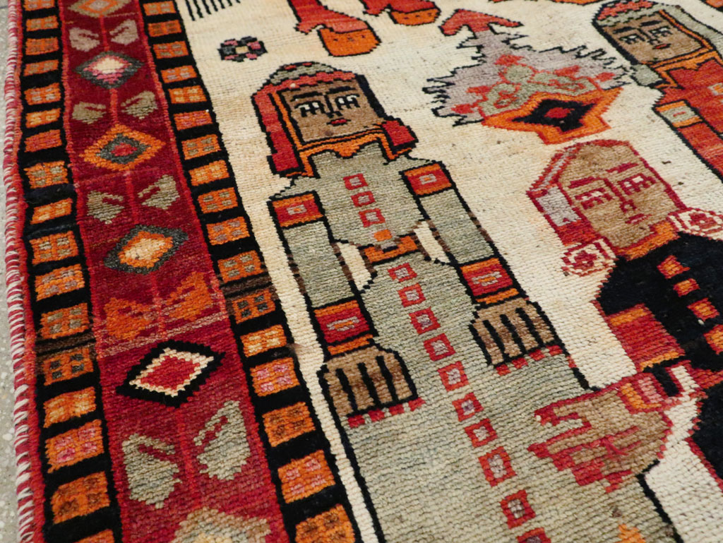 Vintage Pictorial Gabbeh Rug, No.29170 - Galerie Shabab