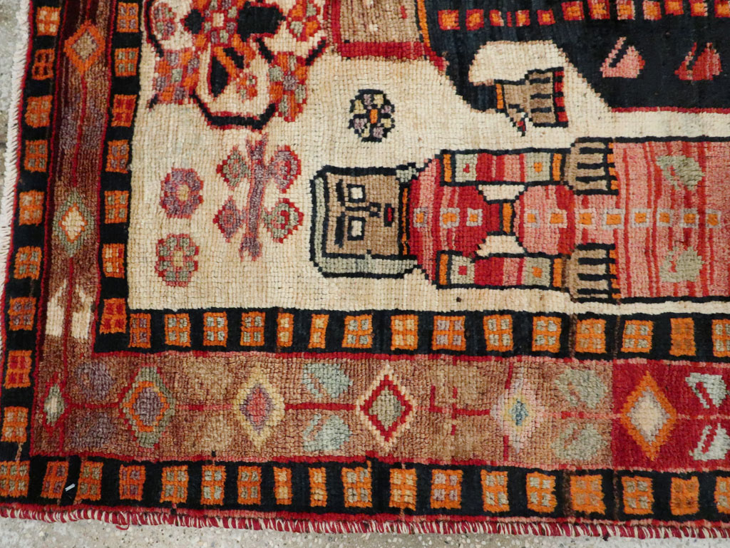 Vintage Pictorial Gabbeh Rug, No.29170 - Galerie Shabab