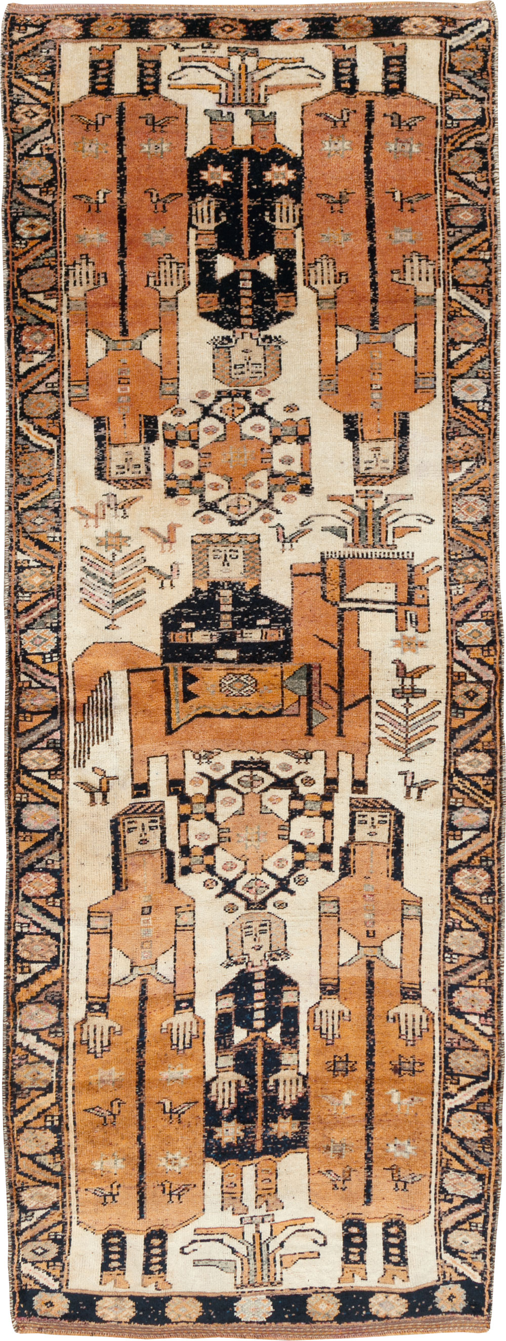 Vintage Persian Bakhtiari Pictorial Rug, No.29171 - Galerie Shabab