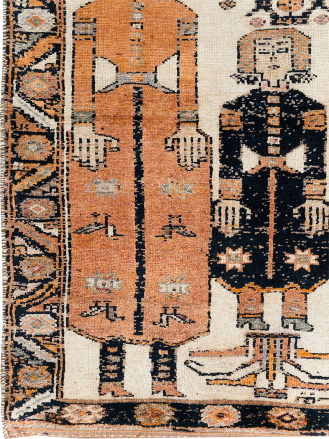 Vintage Persian Bakhtiari Pictorial Rug, No.29171 - Galerie Shabab