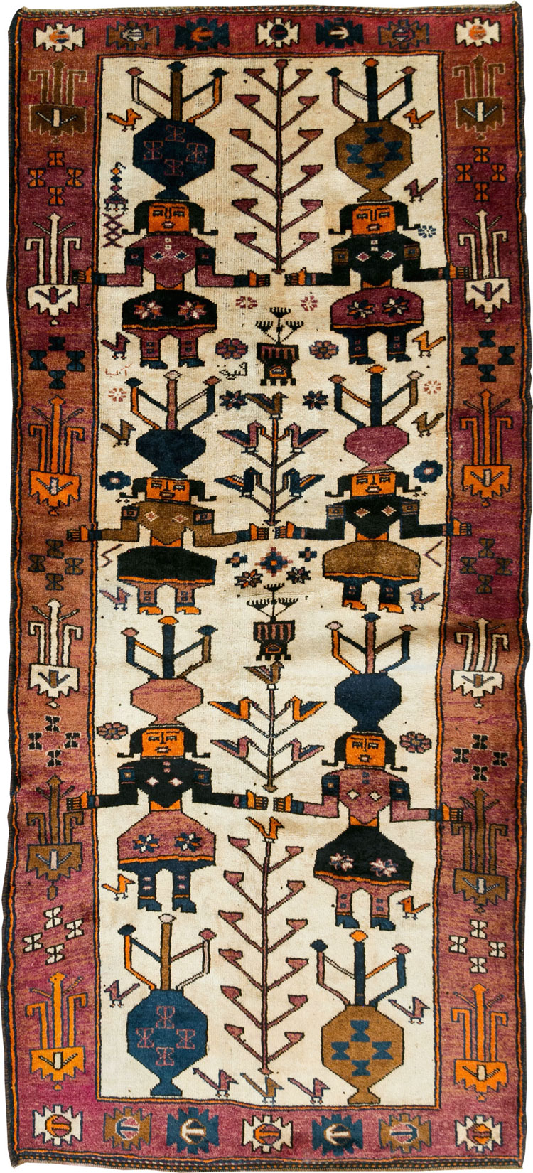 Vintage Bakhtiari Pictorial Rug, No.29174 - Galerie Shabab