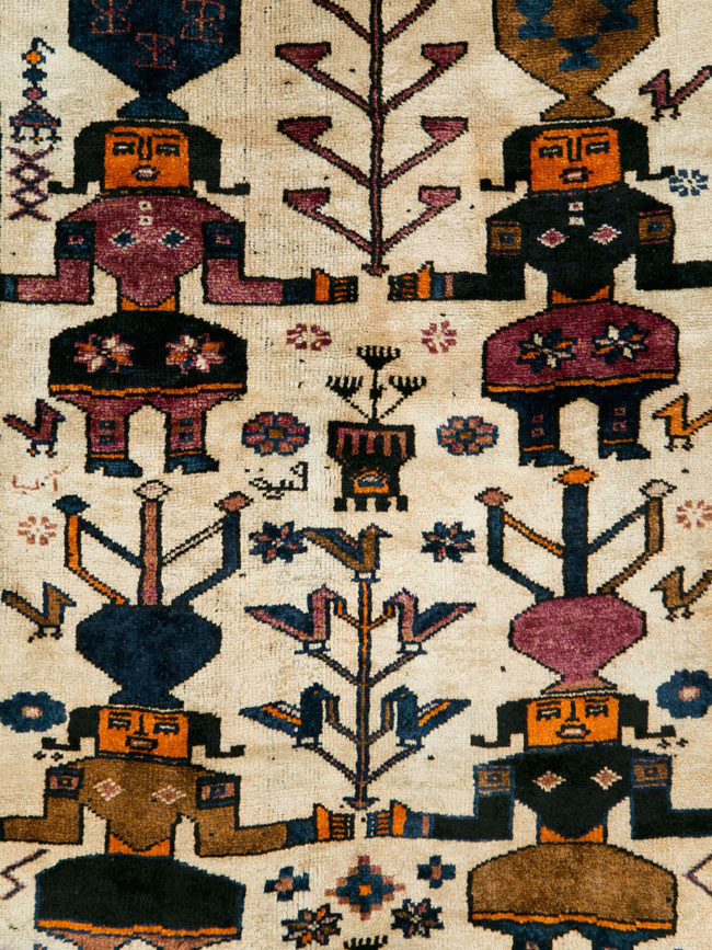 Vintage Bakhtiari Pictorial Rug, No.29174 - Galerie Shabab