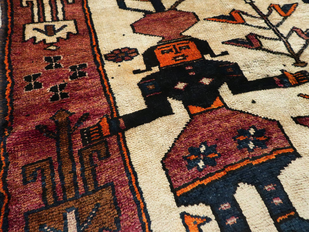 Vintage Bakhtiari Pictorial Rug, No.29174 - Galerie Shabab