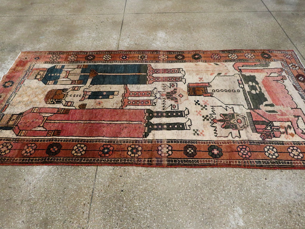 Vintage Persian Pictorial Bakhtiari Rug, No.29180 - Galerie Shabab