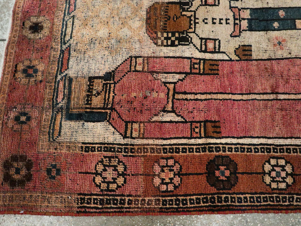Vintage Persian Pictorial Bakhtiari Rug, No.29180 - Galerie Shabab
