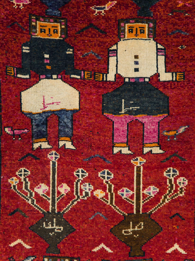 Vintage Persian Pictorial Bakhtiari Rug, No.29188 - Galerie Shabab