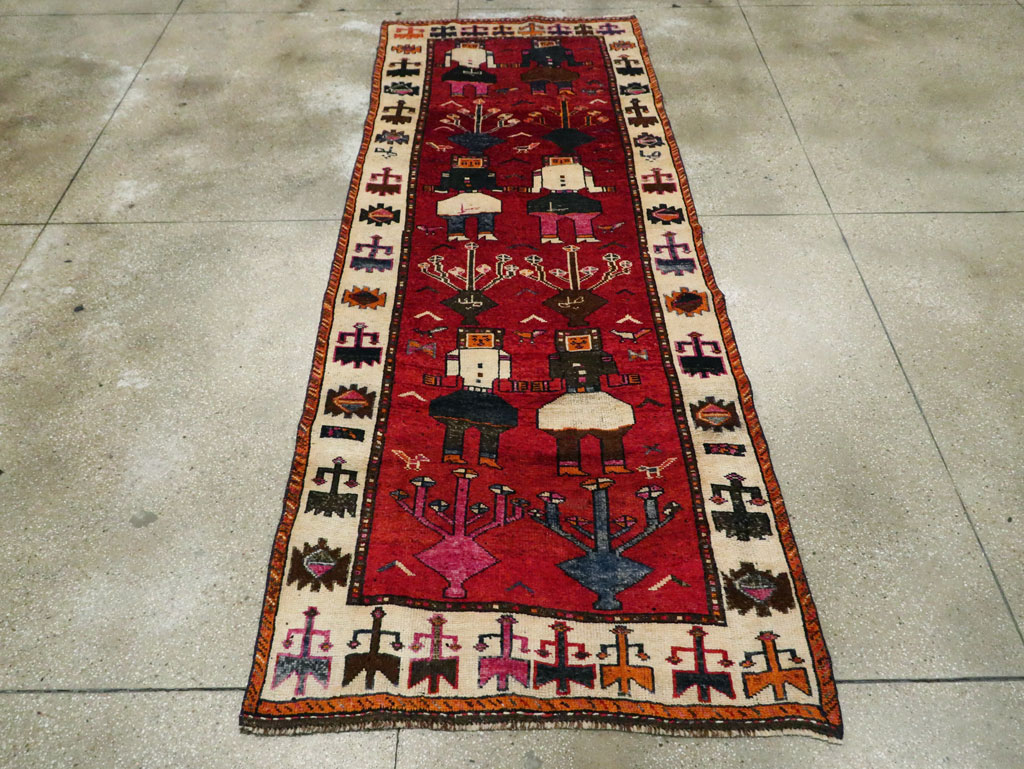 Vintage Persian Pictorial Bakhtiari Rug, No.29188 - Galerie Shabab