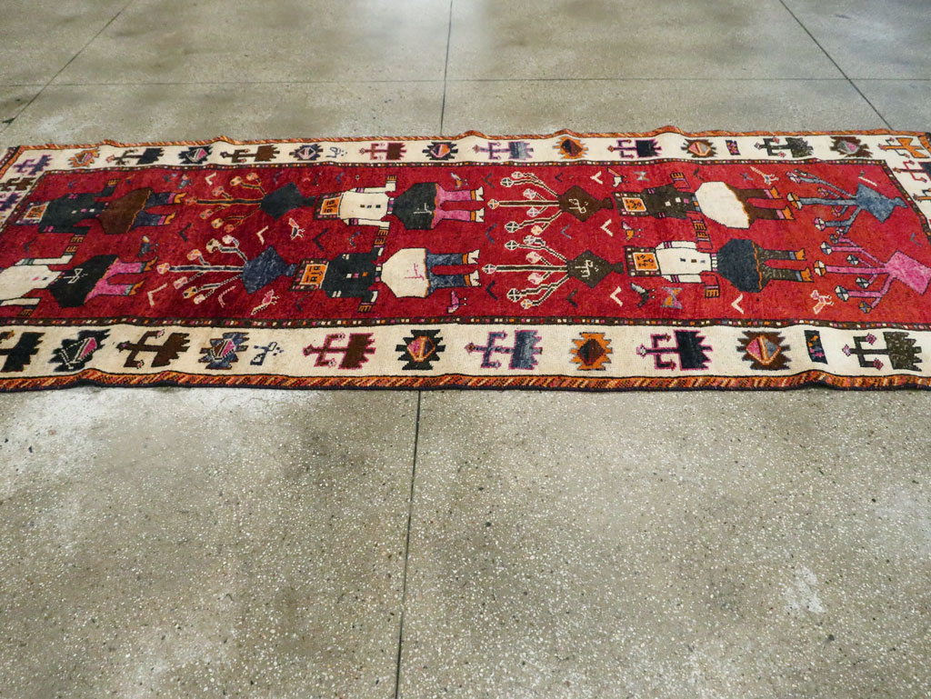 Vintage Persian Pictorial Bakhtiari Rug, No.29188 - Galerie Shabab