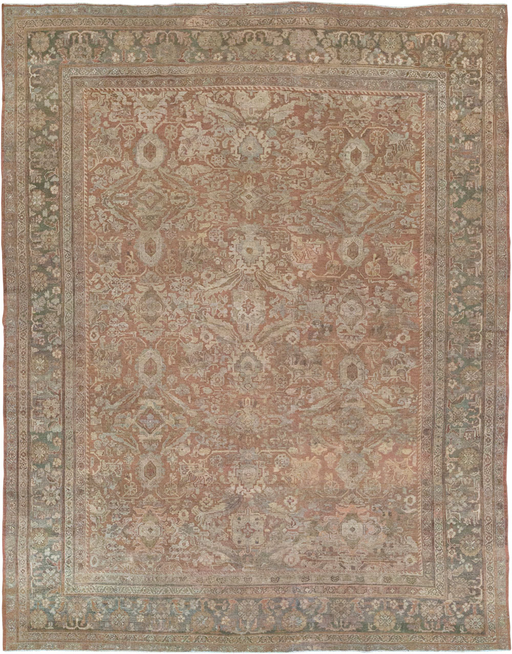 Vintage Persian Mahal Room Size Carpet, No.29190 - Galerie Shabab