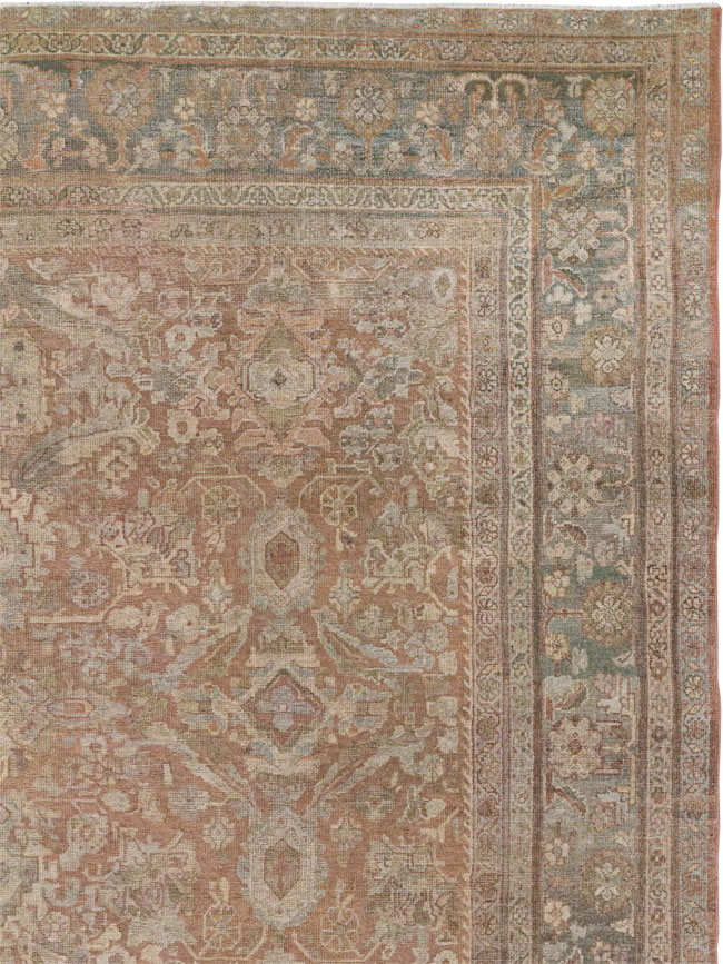 Vintage Persian Mahal Room Size Carpet, No.29190 - Galerie Shabab