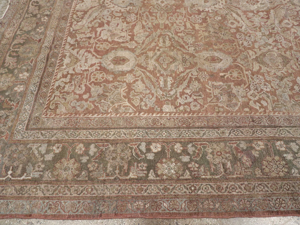 Vintage Persian Mahal Room Size Carpet, No.29190 - Galerie Shabab