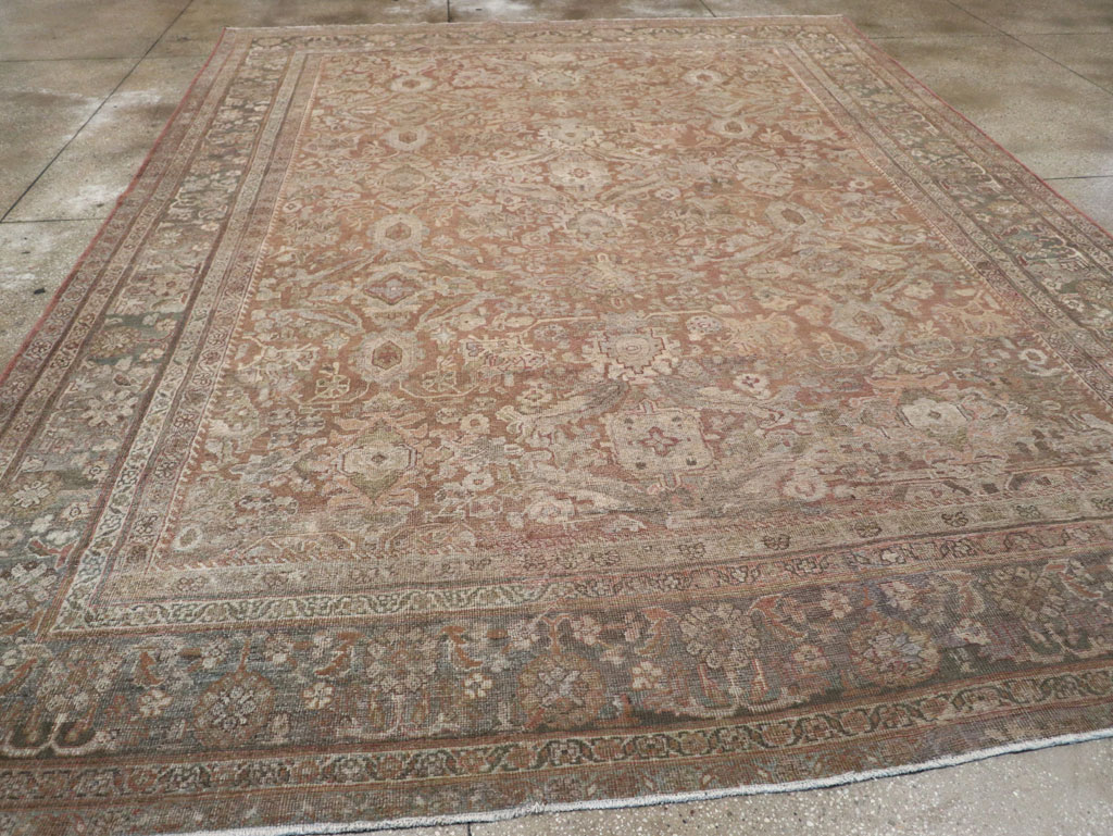 Vintage Persian Mahal Room Size Carpet, No.29190 - Galerie Shabab