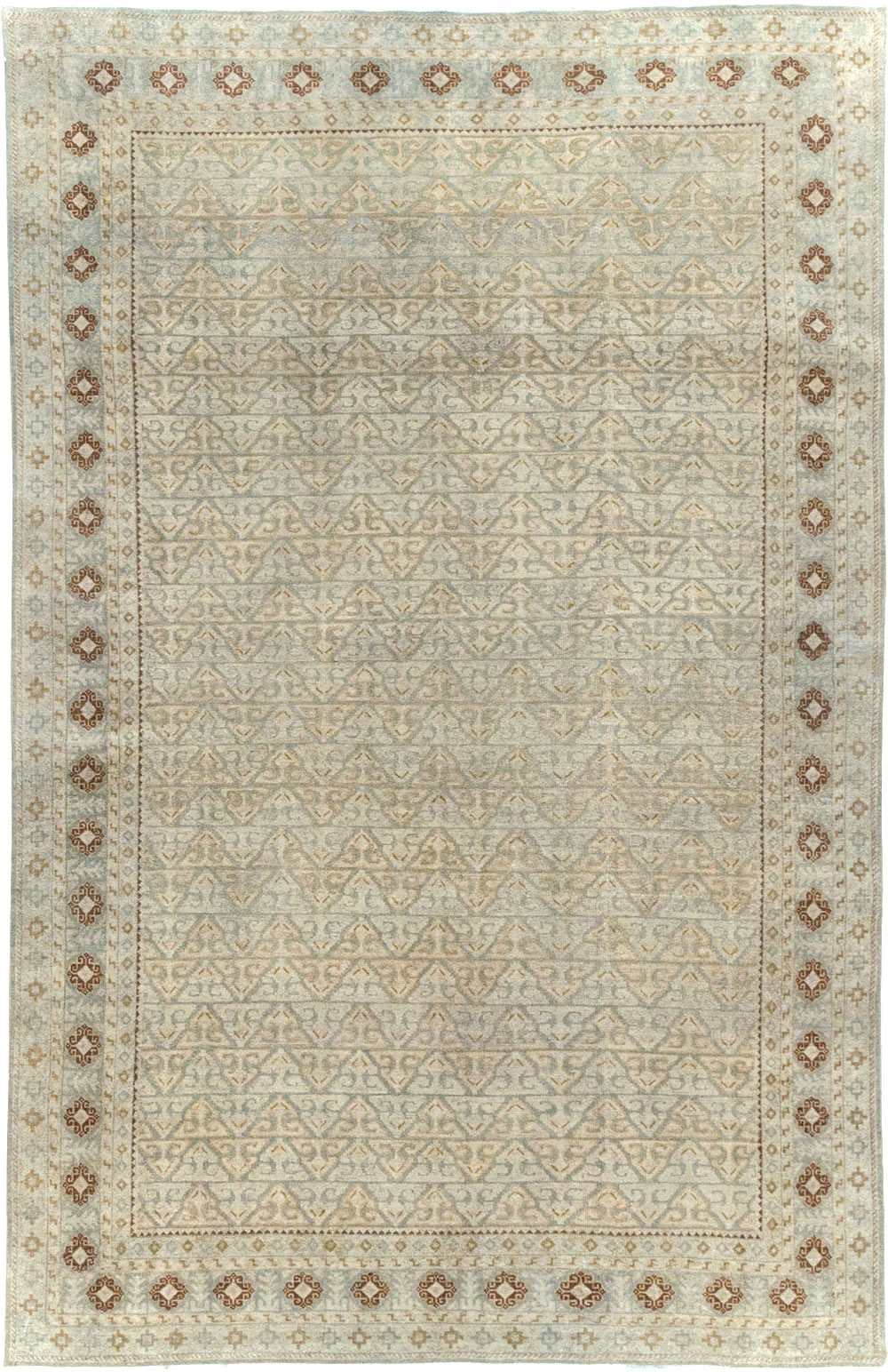 Vintage Persian Kashan Accent Carpet, No.29193 - Galerie Shabab