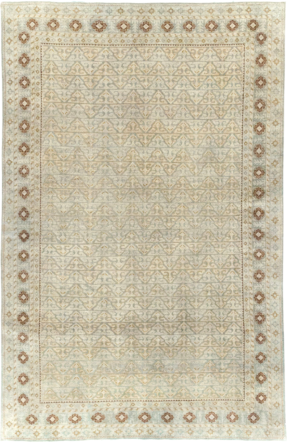 Vintage Persian Kashan Accent Carpet, No.29193 - Galerie Shabab