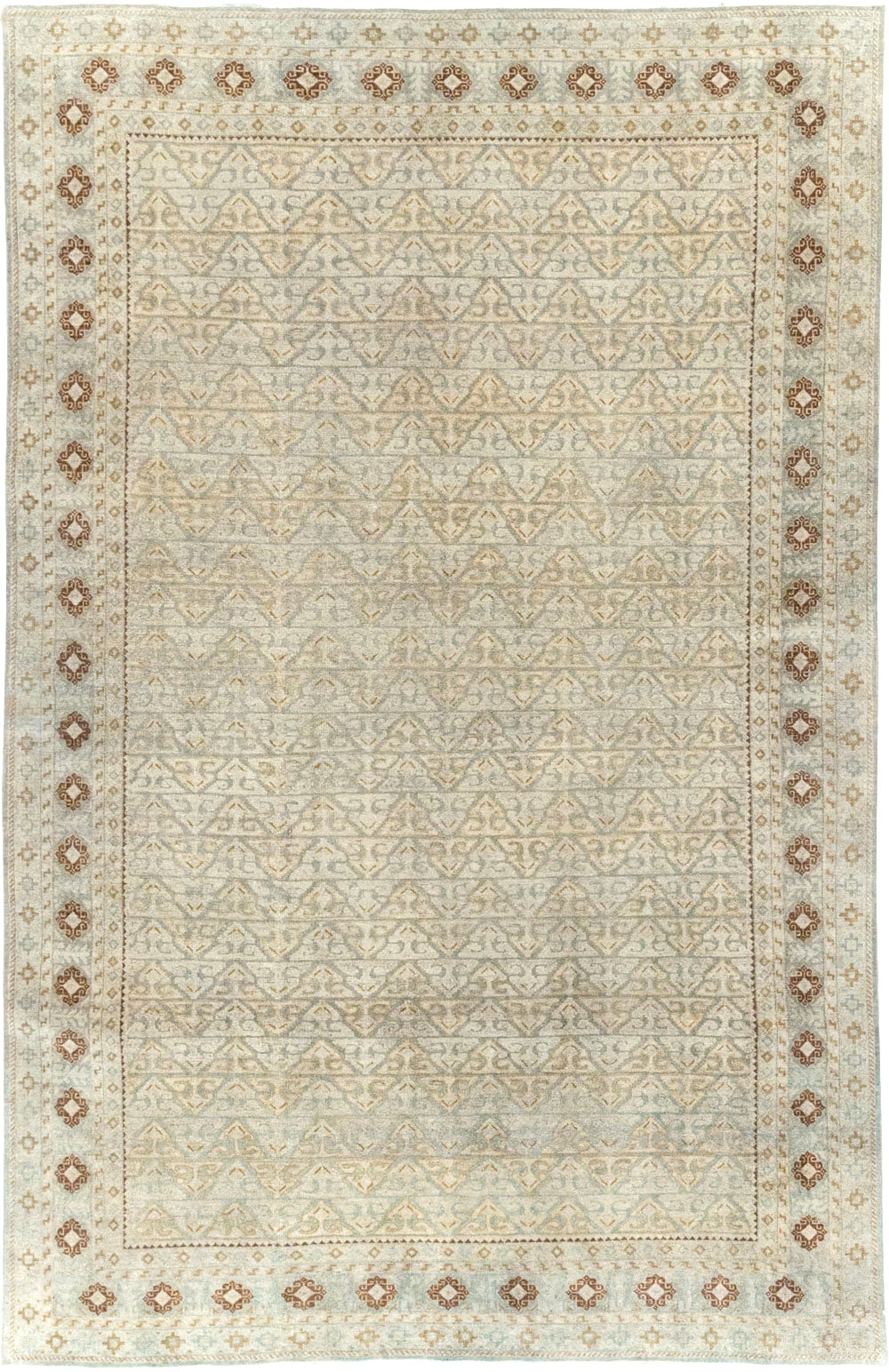 Vintage Persian Kashan Accent Carpet, No.29193 - Galerie Shabab