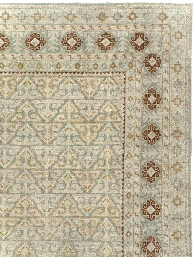 Vintage Persian Kashan Accent Carpet, No.29193 - Galerie Shabab