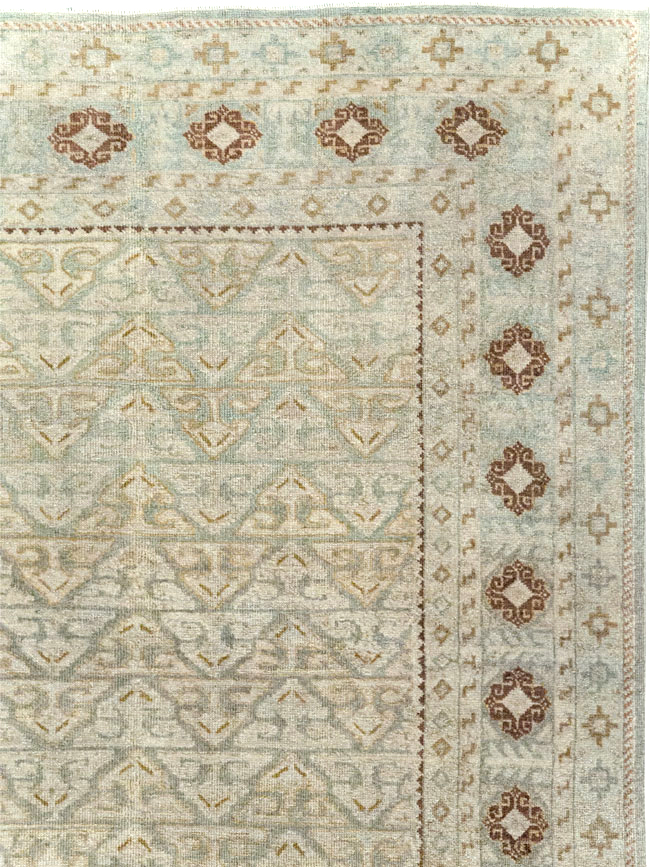 Vintage Persian Kashan Accent Carpet, No.29193 - Galerie Shabab