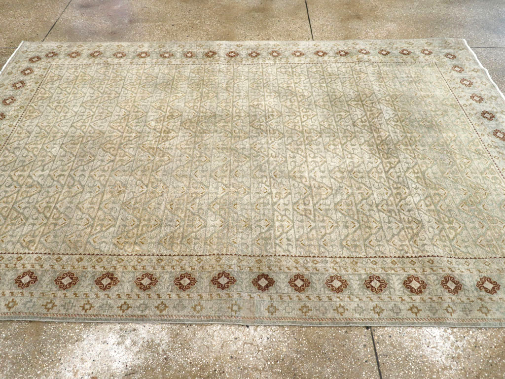 Vintage Persian Kashan Accent Carpet, No.29193 - Galerie Shabab