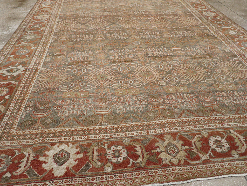 Antique Persian Mahal Room Size Carpet, No.29195 - Galerie Shabab