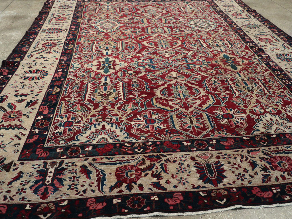 Vintage Persian Bakhtiari Tribal Room Size Carpet, No.29197 - Galerie Shabab