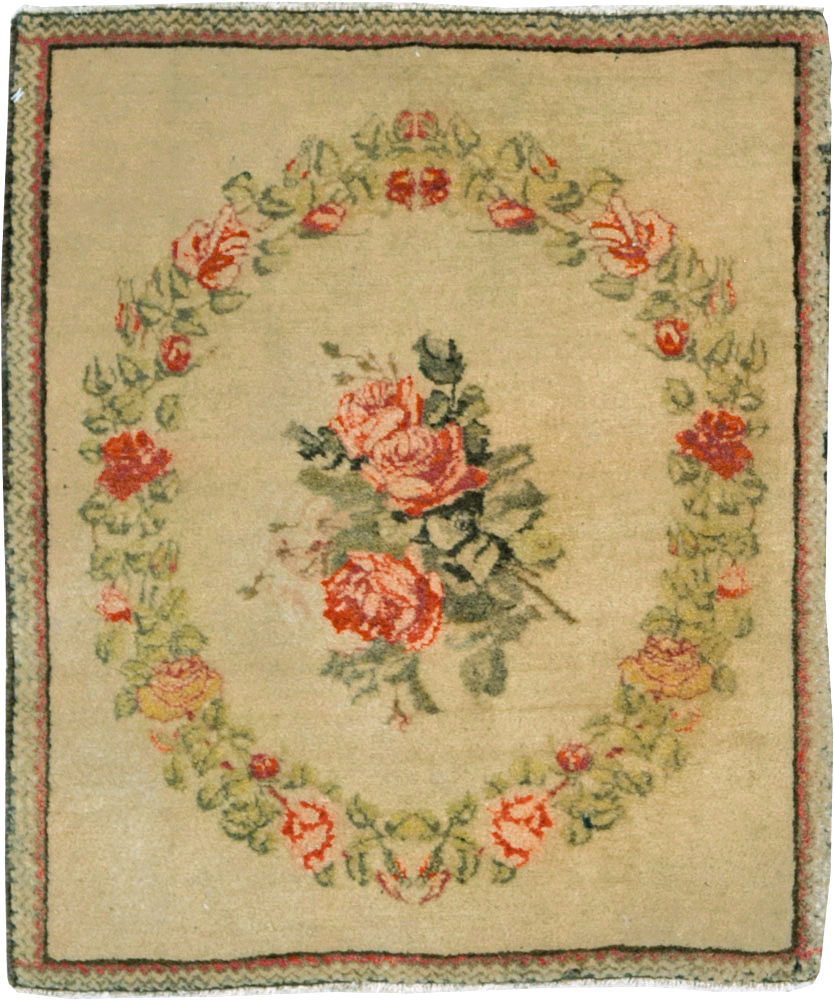 Antique Persian Kashan Throw Rug (Pair: 2 of 2), No.29213 - Galerie Shabab