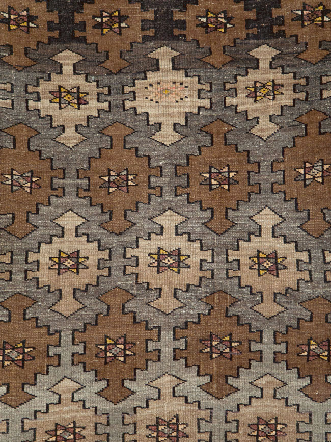 Vintage Turkish Anatolian Wide Gallery Runner, No.29223 - Galerie Shabab