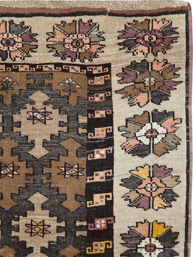 Vintage Turkish Anatolian Wide Gallery Runner, No.29223 - Galerie Shabab