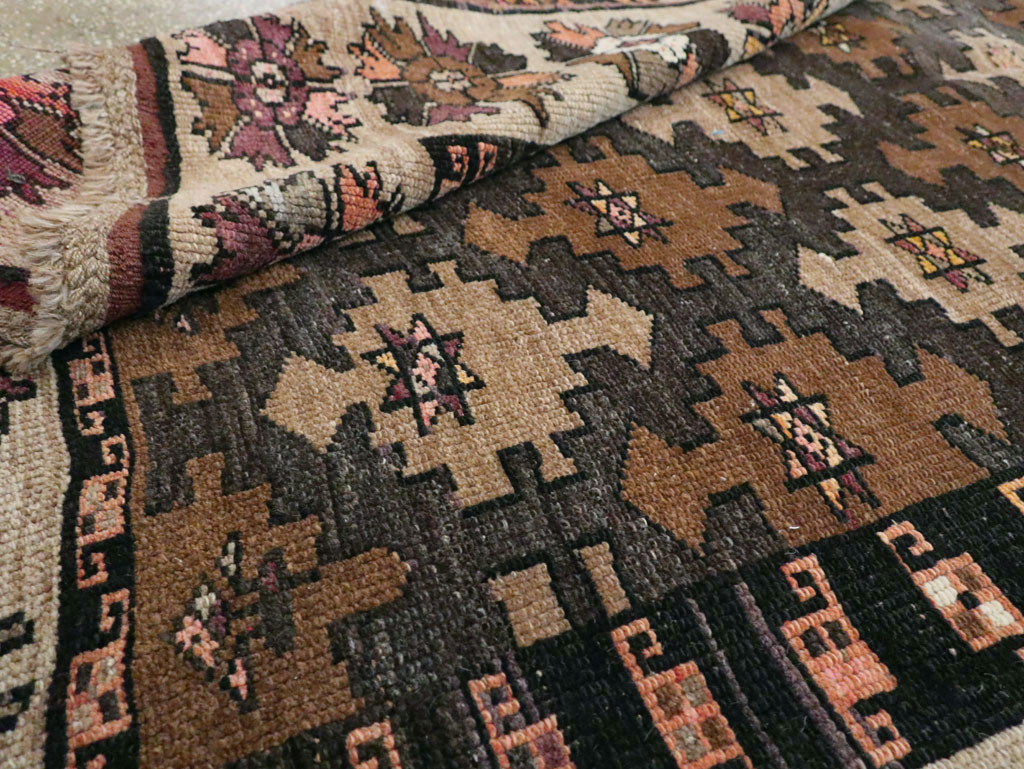 Vintage Turkish Anatolian Wide Gallery Runner, No.29223 - Galerie Shabab