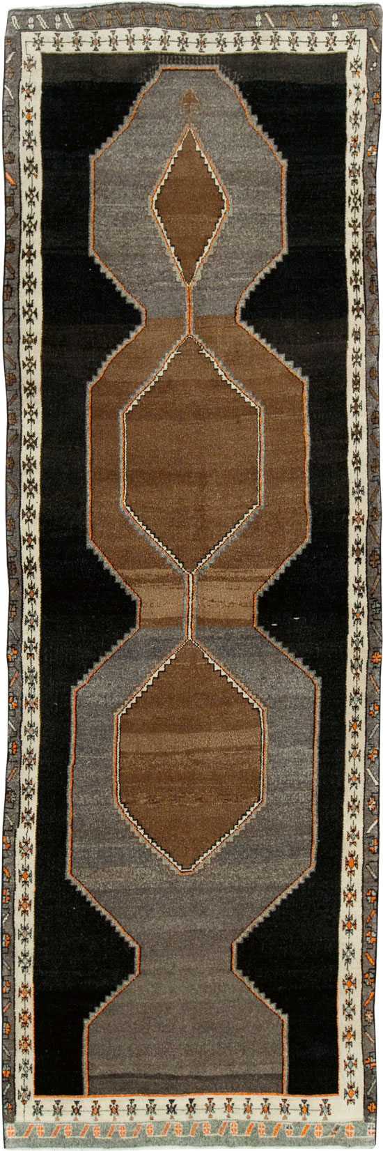 Vintage Turkish Anatolian Wide Gallery Runner, No.29229 - Galerie Shabab