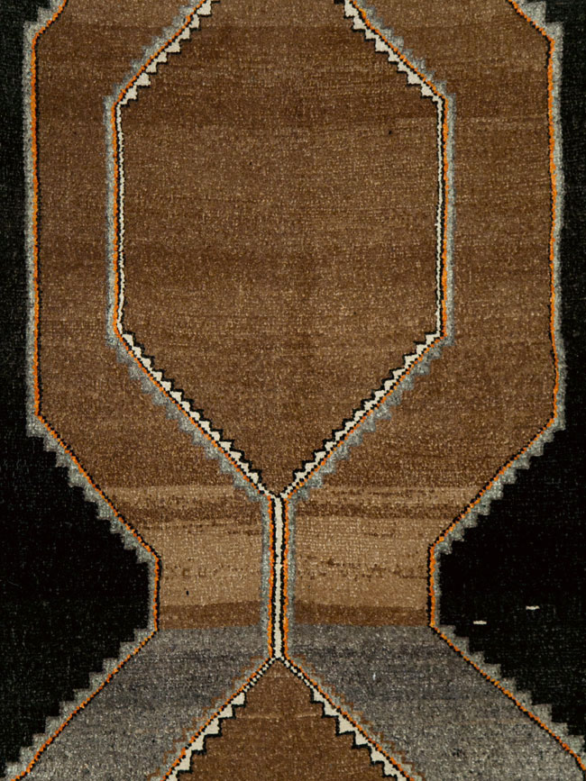 Vintage Turkish Anatolian Wide Gallery Runner, No.29229 - Galerie Shabab
