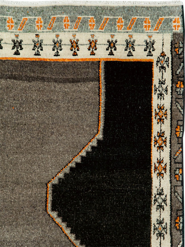 Vintage Turkish Anatolian Wide Gallery Runner, No.29229 - Galerie Shabab
